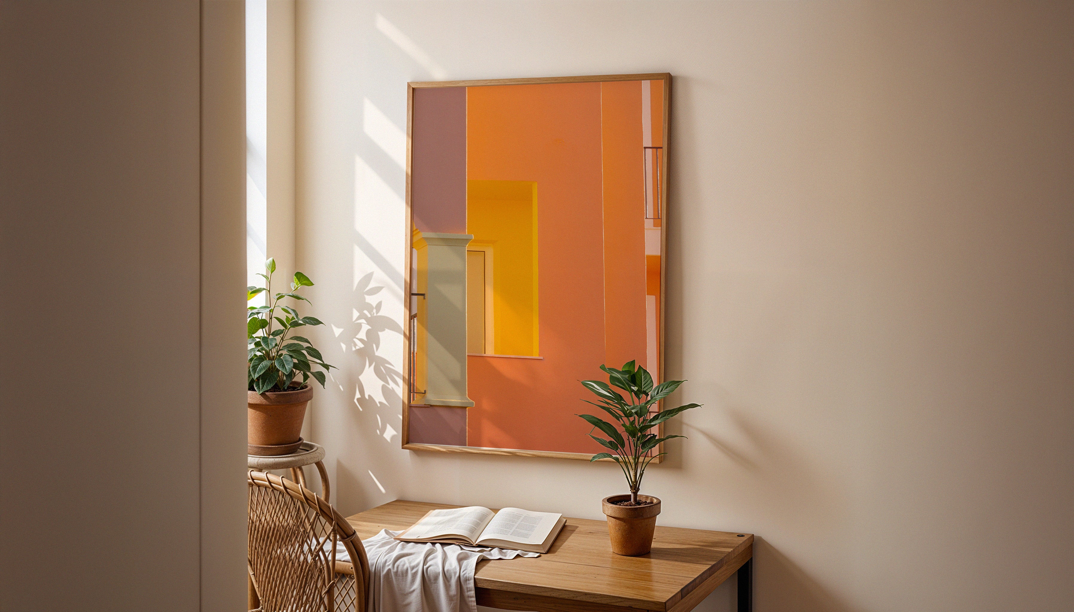 In the quiet neighbourhood of Lagos, a colourful apartment block stands bright and proud with muted oranges, yellows and a touch of sage green. Bring the vibrancy of the Algarve onto your wall with this fine art print by Will Bremridge.